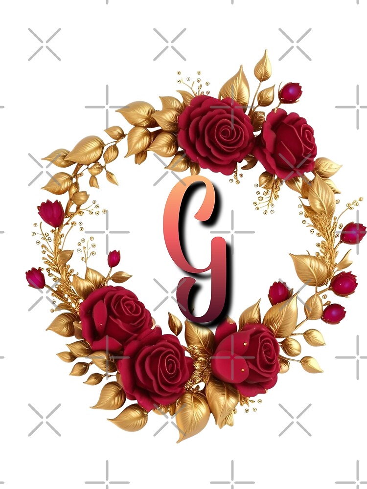 Custom Name Initial Shirt ? Luxury Floral Design by CozyBlobStudio
