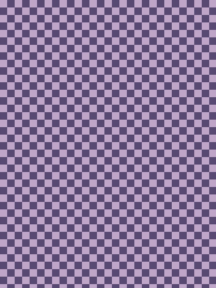 Purple Checkerboard Phone Case Aesthetic Gift for Her, Retro Purple Checkered Pattern Blanket Cozy Gift Idea, Lilac Checker Pattern Journal Aesthetic Gift for Teens by VivaFy