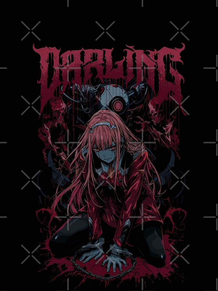 Zero Two Dark Heavy Metal Art by Tokyo Retro