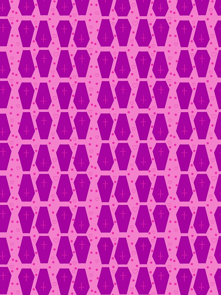 Pastel goth coffin pattern by Bugbotherer30