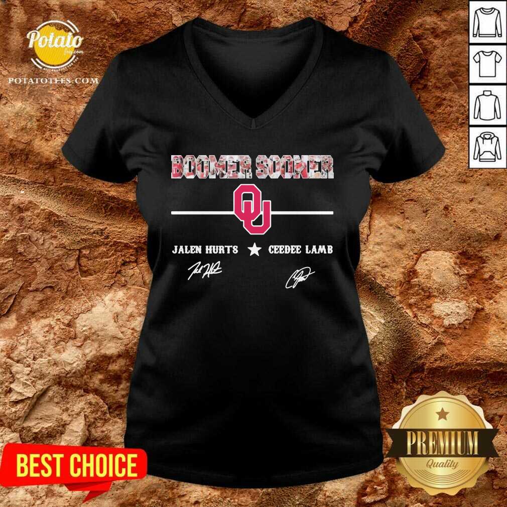 Funny Oklahoma Sooners Jalen Hurts And Ceedee Lamb Signatures Shirt
