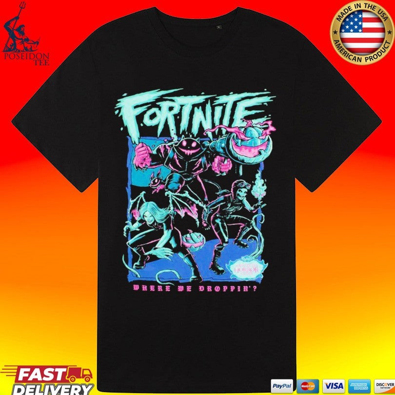 Glow In The Dark Halloween Horror Nights Fortnitemares T-shirt