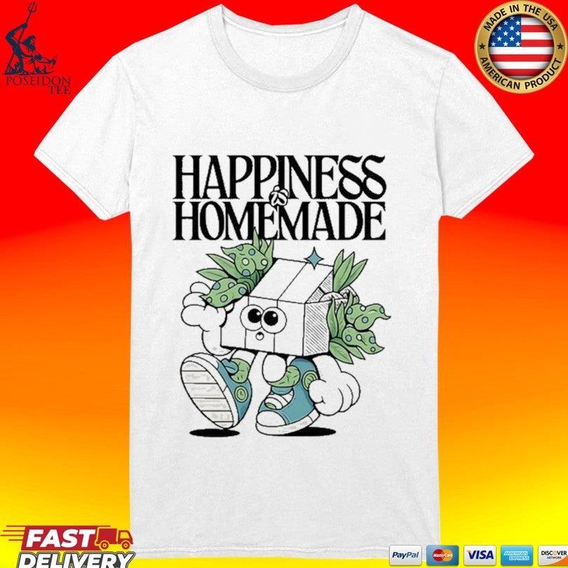 Happiness Is Homemade Retro Character Cartoon T-shirt