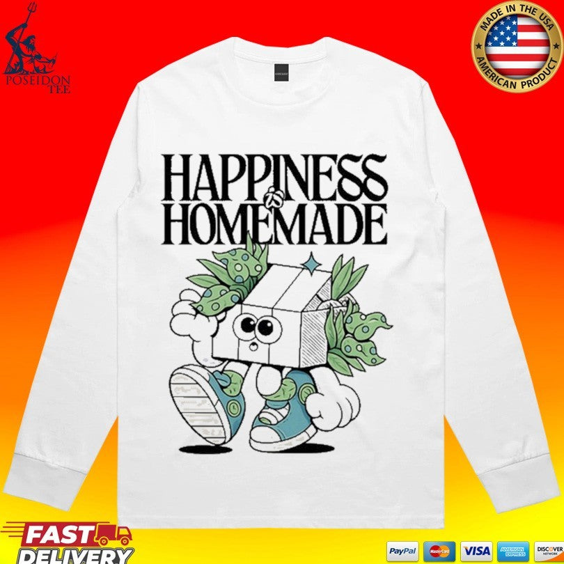 Happiness Is Homemade Retro Character Cartoon T-shirt