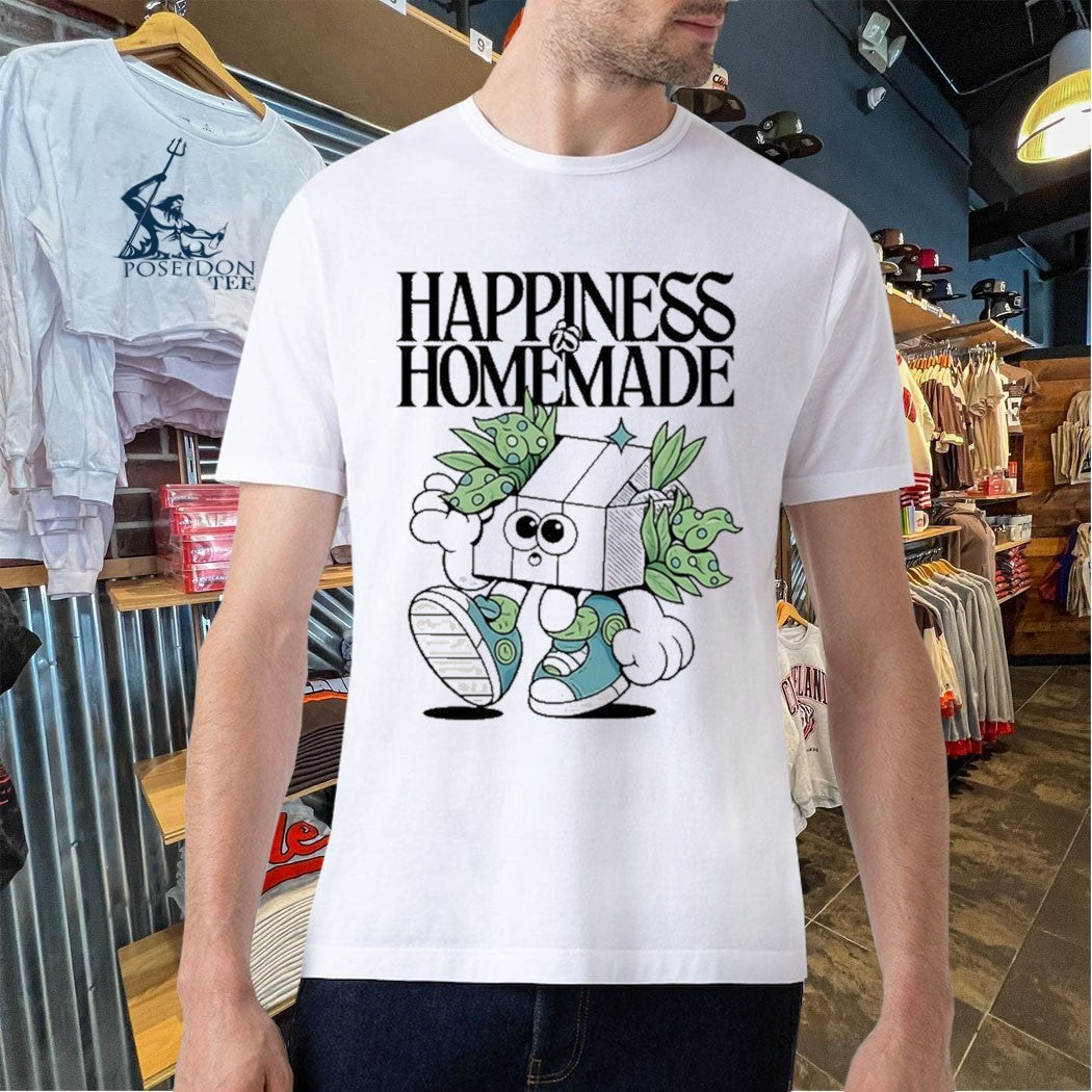 Happiness Is Homemade Retro Character Cartoon T-shirt
