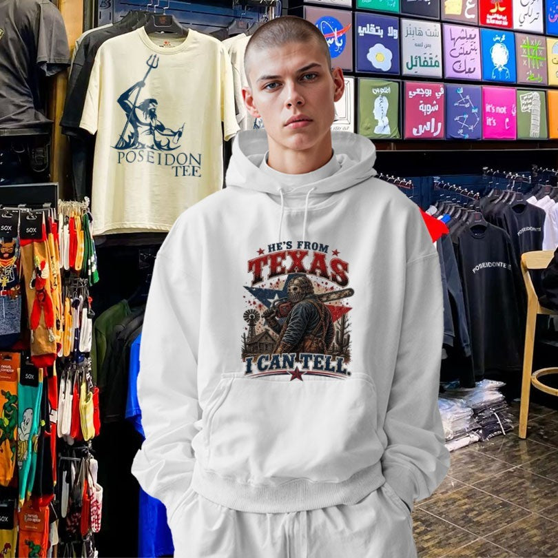 He’s From Texas I Can Tell Slasher T-shirt