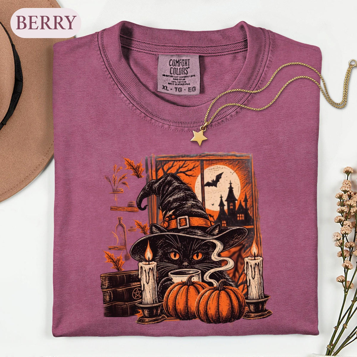 Witchy Black Cat Halloween Vintage Spooky Fall Reader Dark Academia Gothic Cat Lover (5)