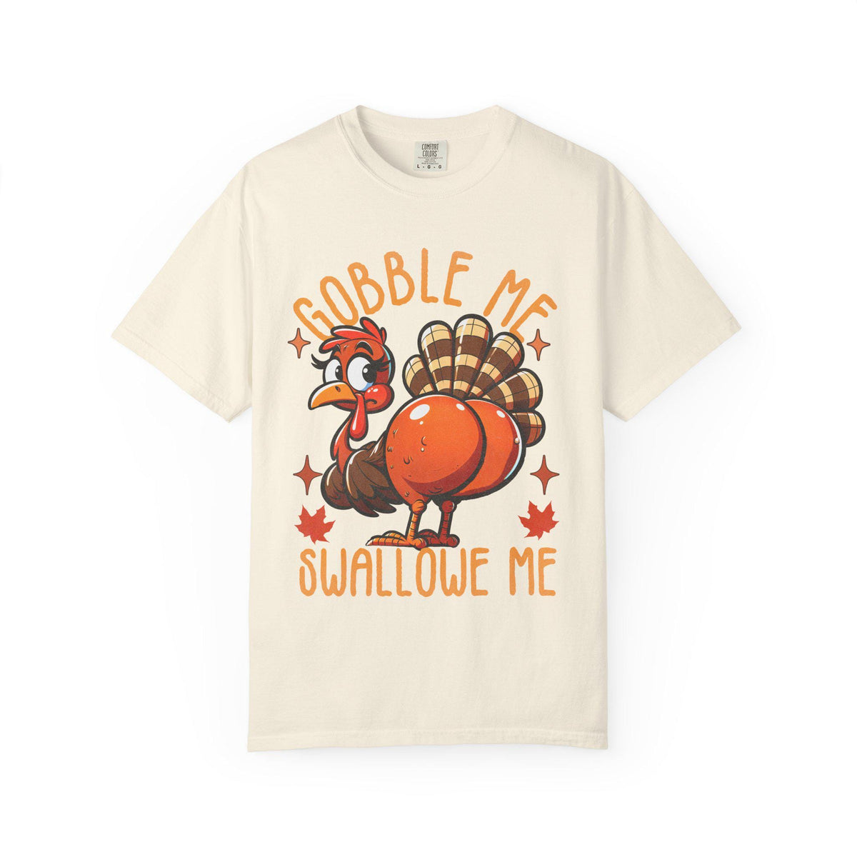 Thanksgiving Turkey Gobble Swallow Tee Retro Autumn Humor Turkey Puny Comfort Colors (5)