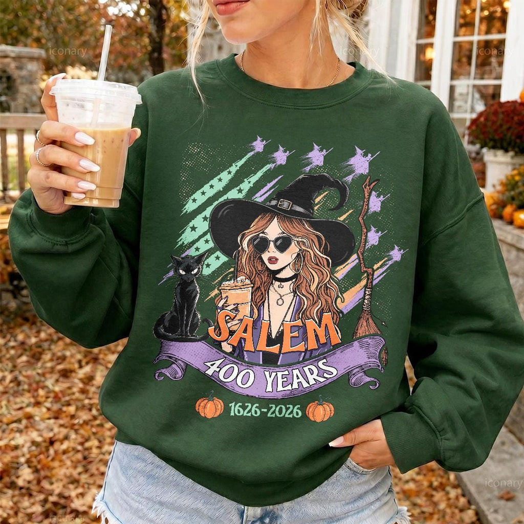 Salem 400 Years Salem Massachusetts Retro Witch City Witchy Halloween 2026 (4)