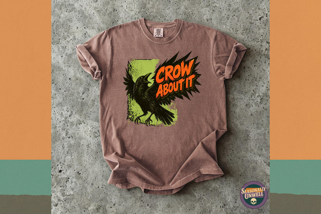 Crow Comfort Colors Tee Spooky Bird Unisex T-shirt, Sweatshirt, Hoodie (2)