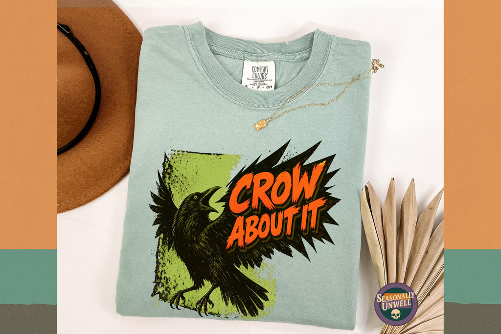 Crow Comfort Colors Tee Spooky Bird Unisex T-shirt, Sweatshirt, Hoodie (4)