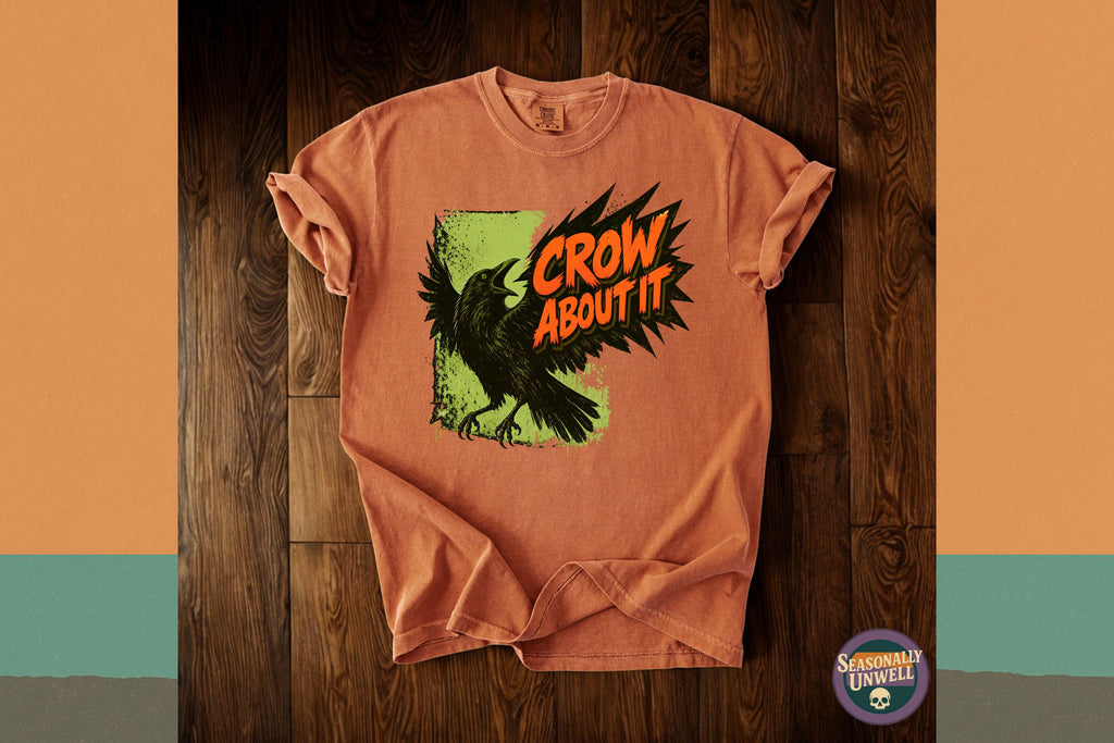 Crow Comfort Colors Tee Spooky Bird Unisex T-shirt, Sweatshirt, Hoodie (5)