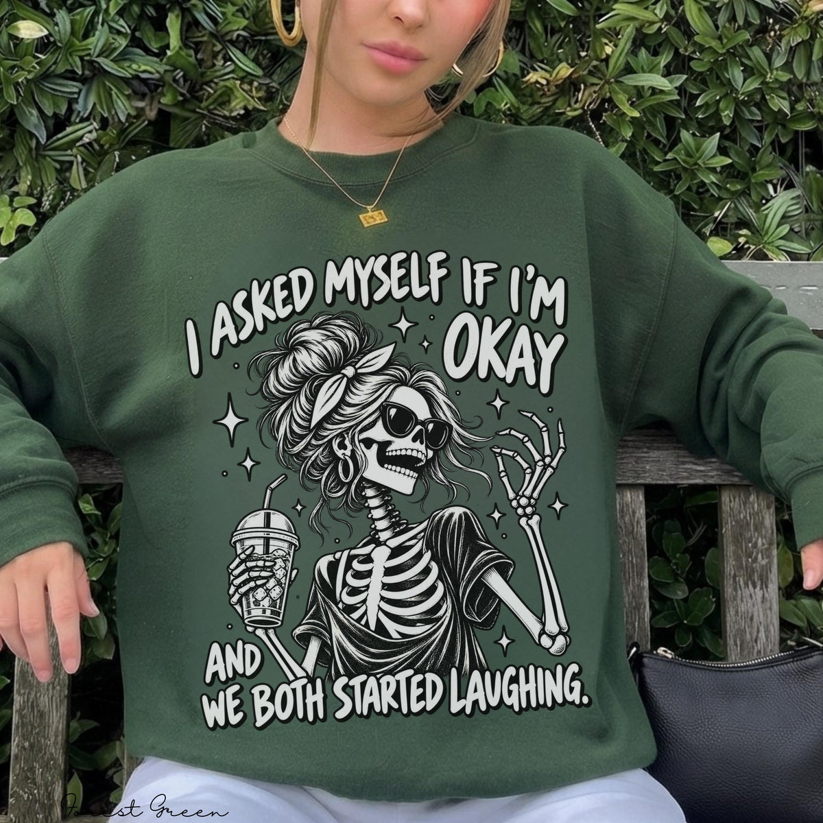 Asked Myself 39 Okay Skeleton Sarcastic Mental Health Vintage Distressed (4)