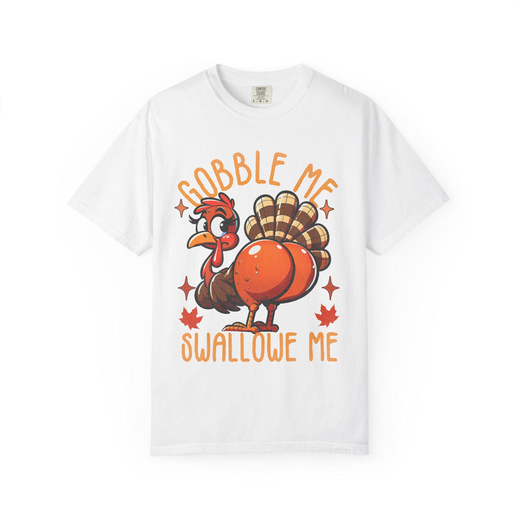 Thanksgiving Turkey Gobble Swallow Tee Retro Autumn Humor Turkey Puny Comfort Colors (4)