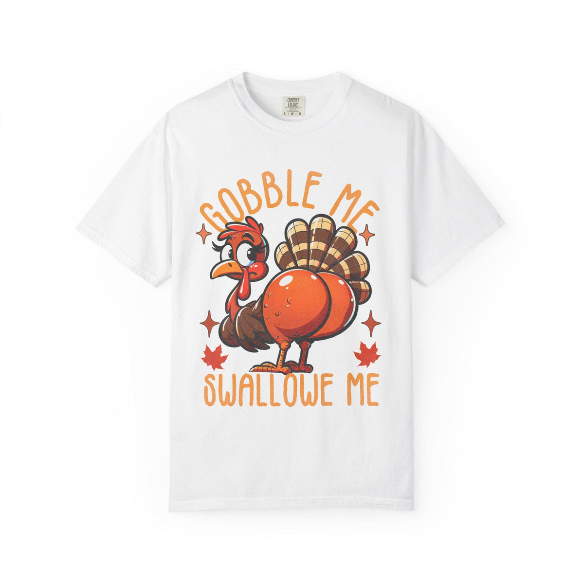 Thanksgiving Turkey Gobble Swallow Tee Retro Autumn Humor Turkey Puny Comfort Colors (4)