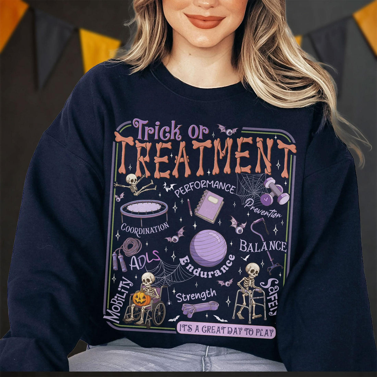 Trick Treatment Halloween Occupational Therapy Spooky Therapist Tee Pediatric Ot (5)