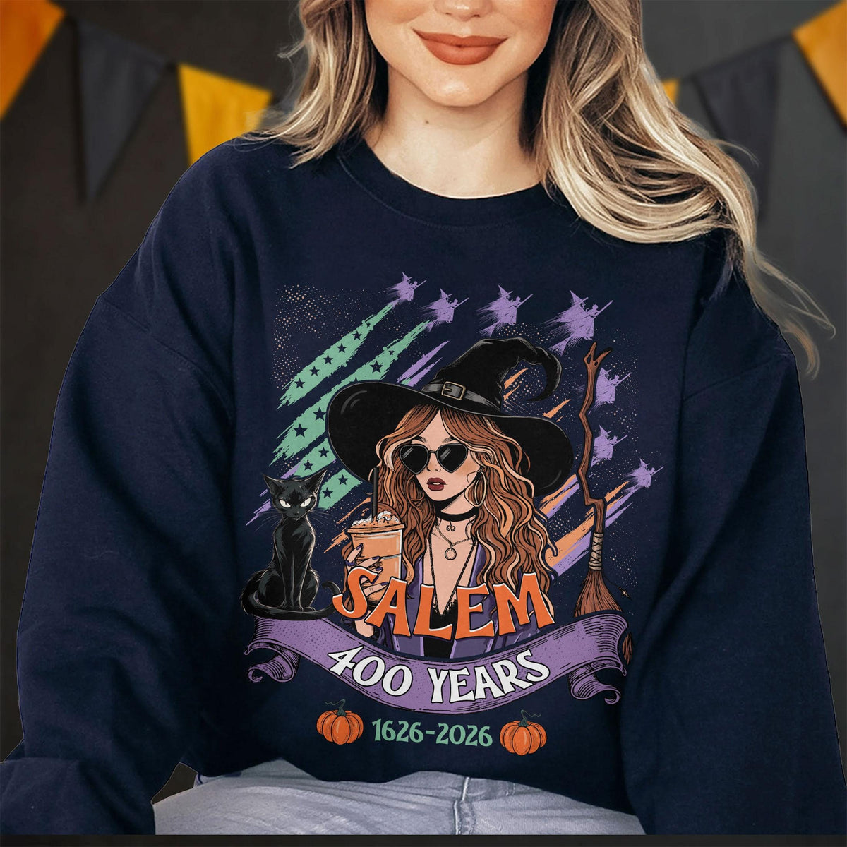 Salem 400 Years Salem Massachusetts Retro Witch City Witchy Halloween 2026 (3)