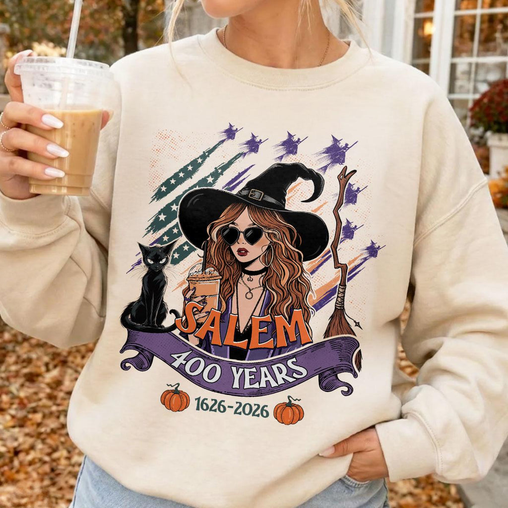 Salem 400 Years Salem Massachusetts Retro Witch City Witchy Halloween 2026 (5)