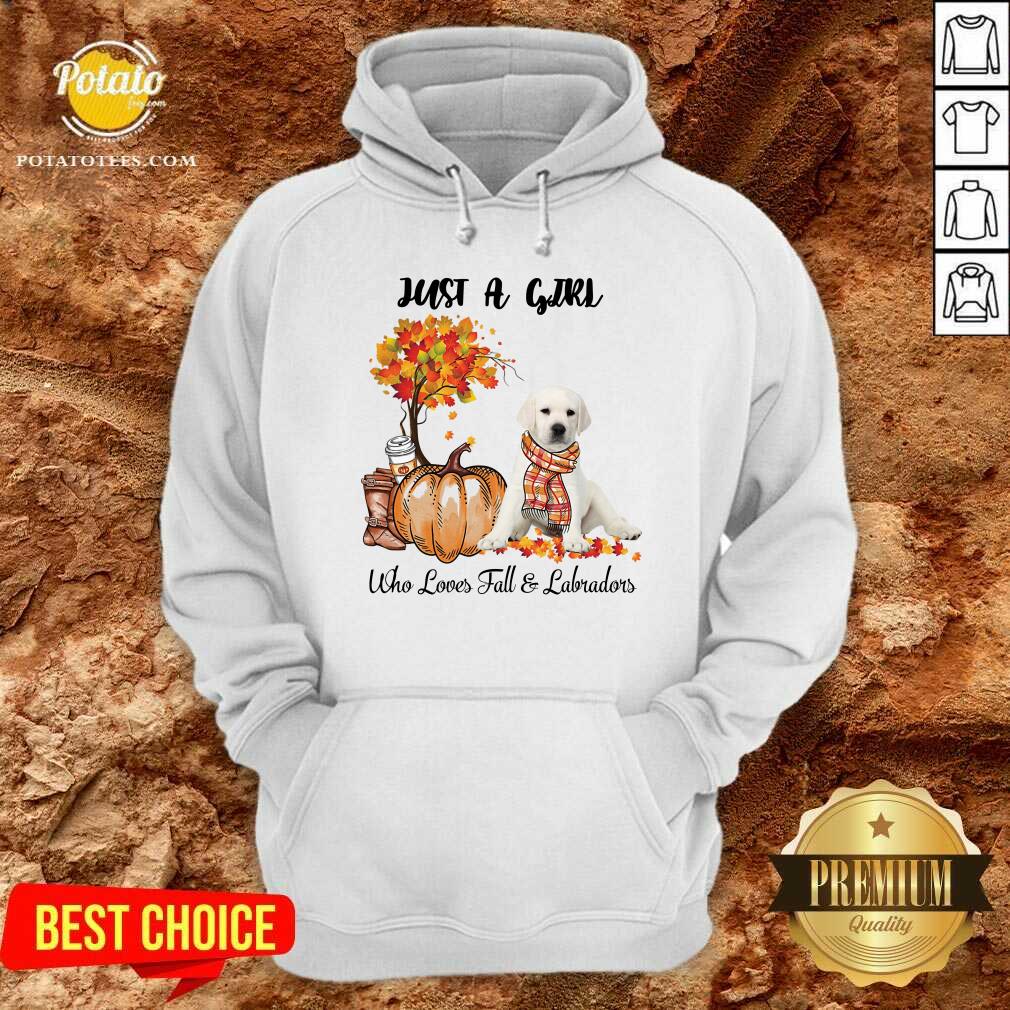 Just A Girl Who Love Fall And White Labrador Halloween Shirt
