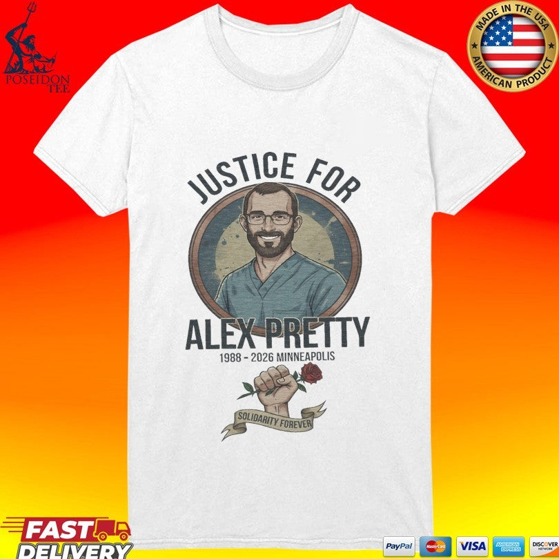 Justice For Alex Pretti Anime Tribute Minneapolis 1988-2026 Memorial T-shirt
