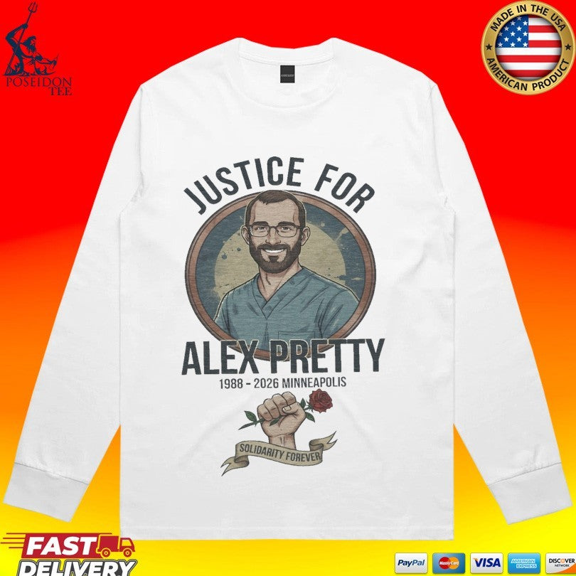 Justice For Alex Pretti Anime Tribute Minneapolis 1988-2026 Memorial T-shirt
