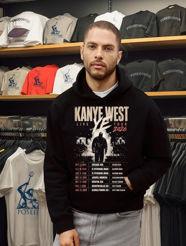 Kanye And West Ye Live Concert Tour 2026 T-shirt