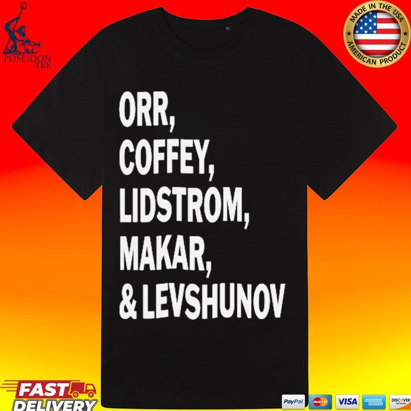 Lee Grasemann Orr Coffey Lidstrom Makar & Levshunov T-shirt