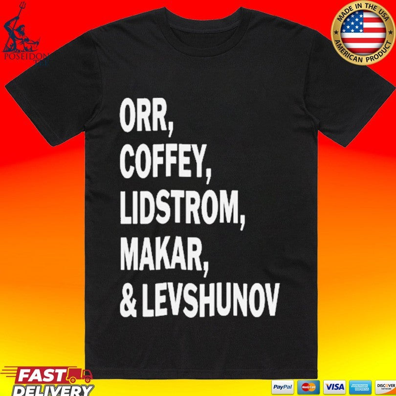 Lee Grasemann Orr Coffey Lidstrom Makar & Levshunov T-shirt