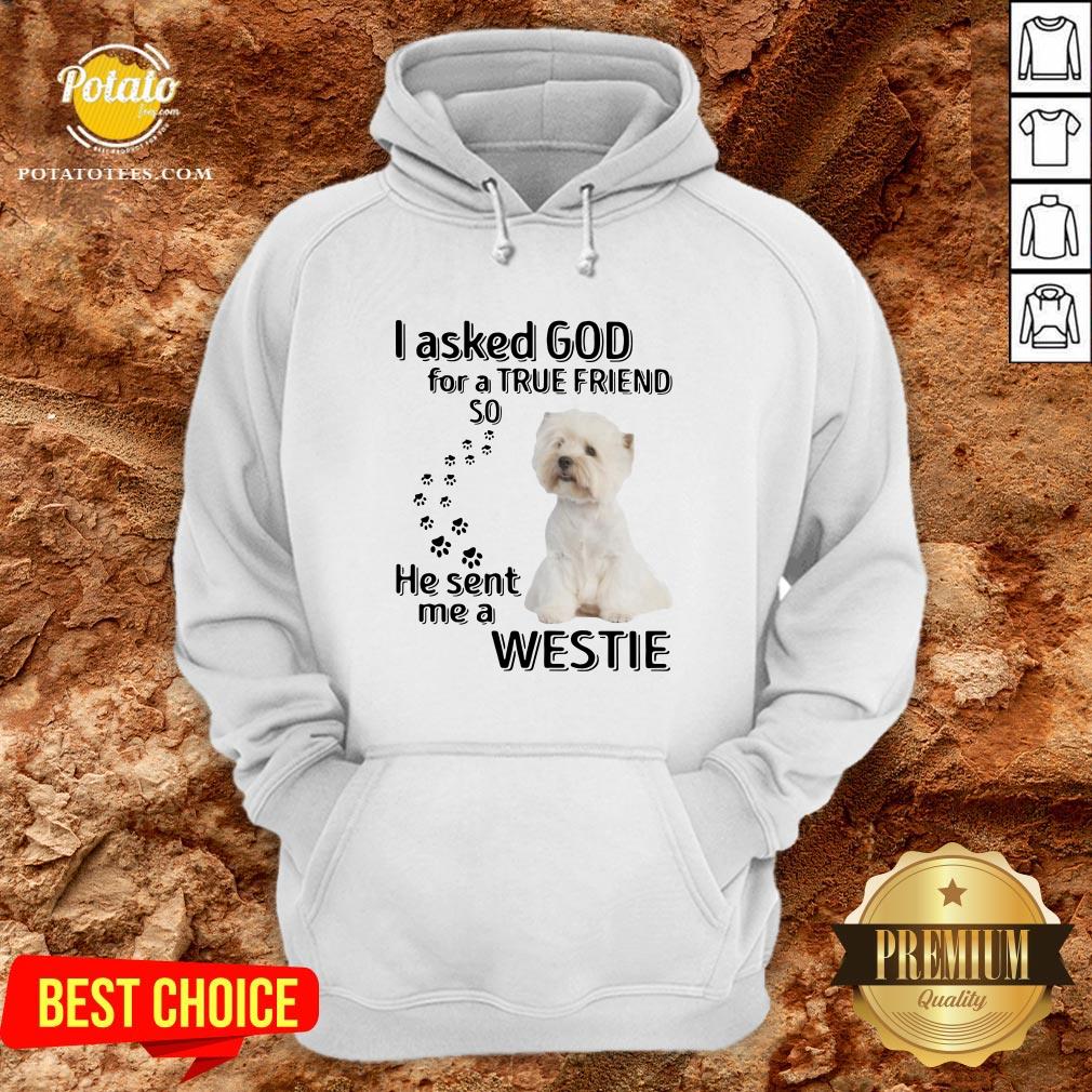 Love I Asked God For A True Friend So He Sent Me A Westie Shirt