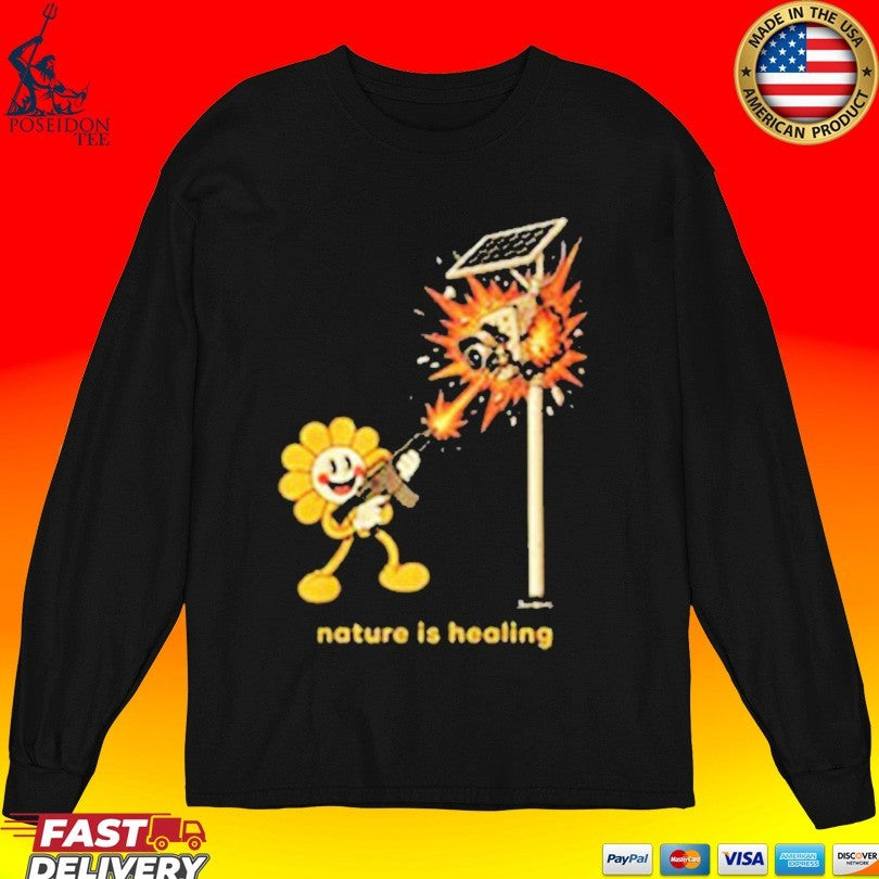 Nature Is Healing Shot Cctv T-shirt