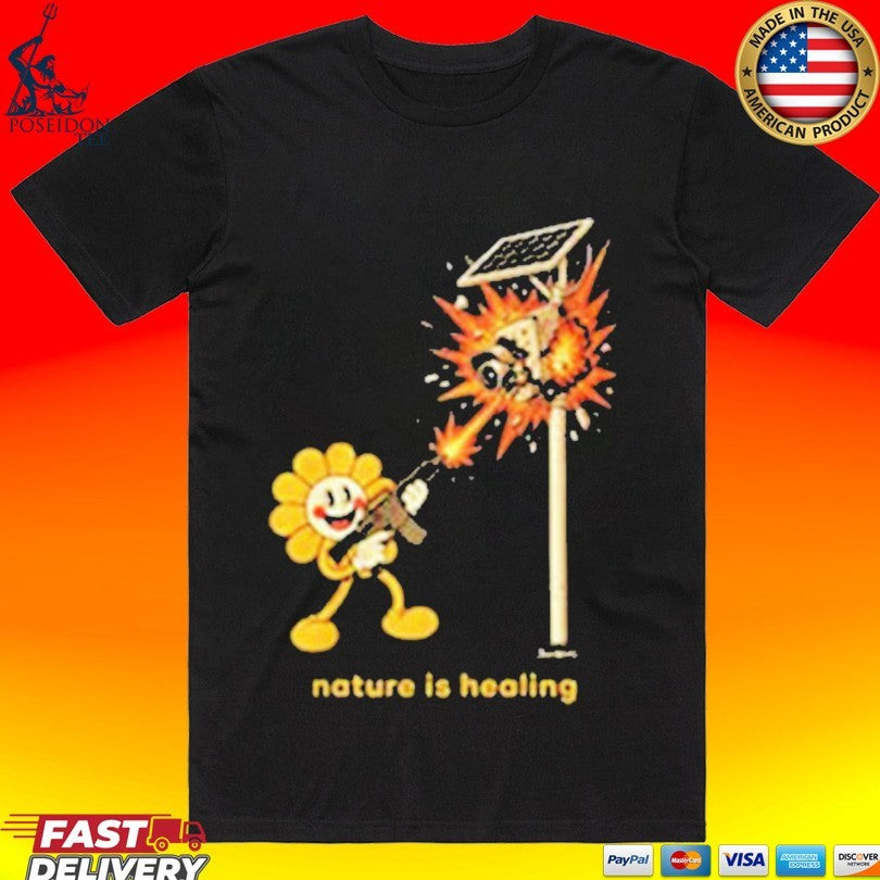 Nature Is Healing Shot Cctv T-shirt