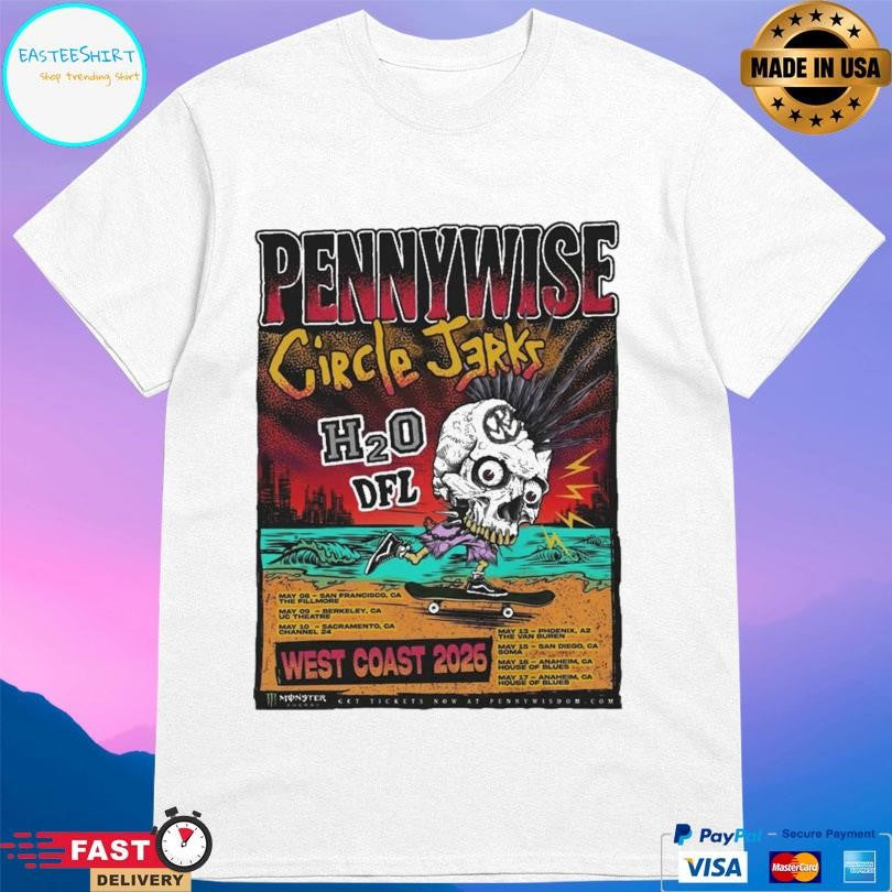 The 2026 West Coast Tour Of Legendary Punk Rock Band Pennywise Shirt