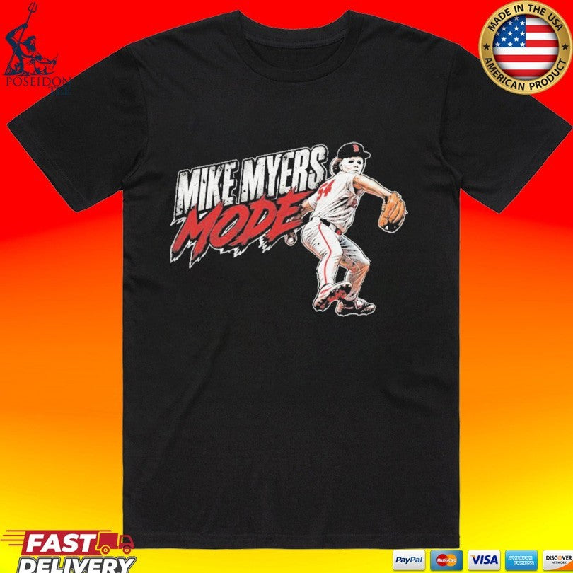 2026 Mike Myers Mode Red Sox Halloween T-shirt