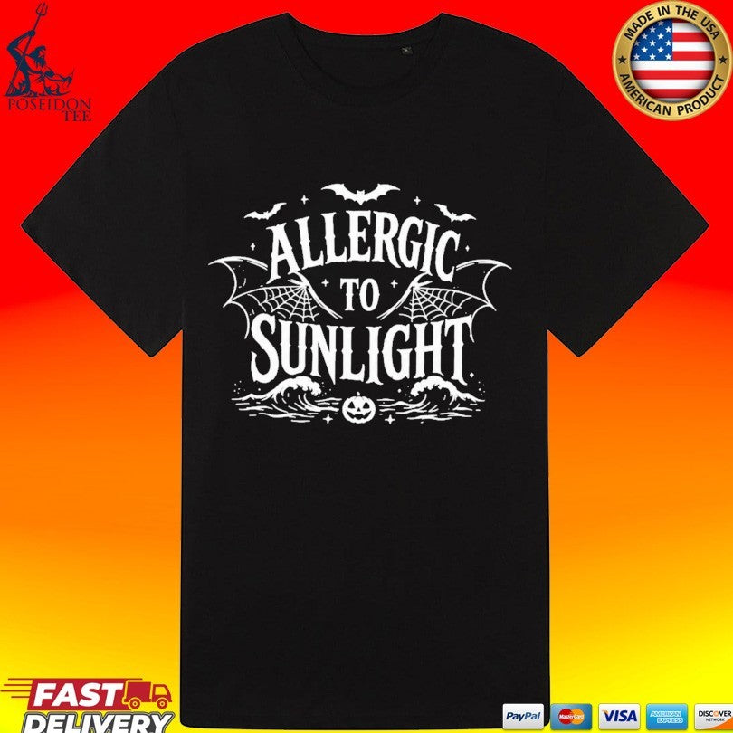 Allergic To Sunlight Halloween 2026 Shirt