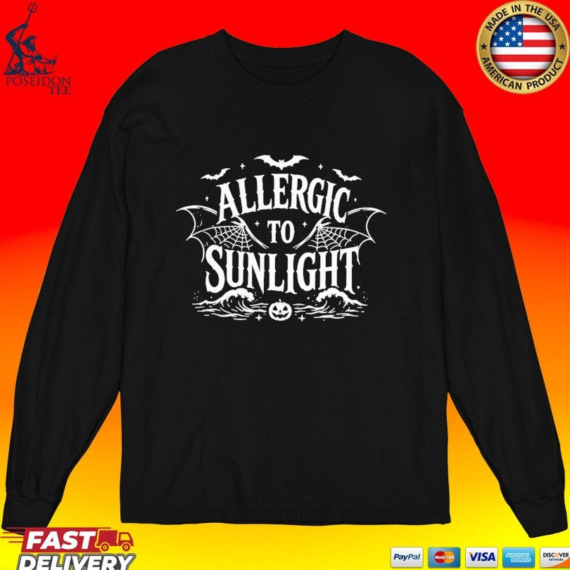 Allergic To Sunlight Halloween 2026 Shirt