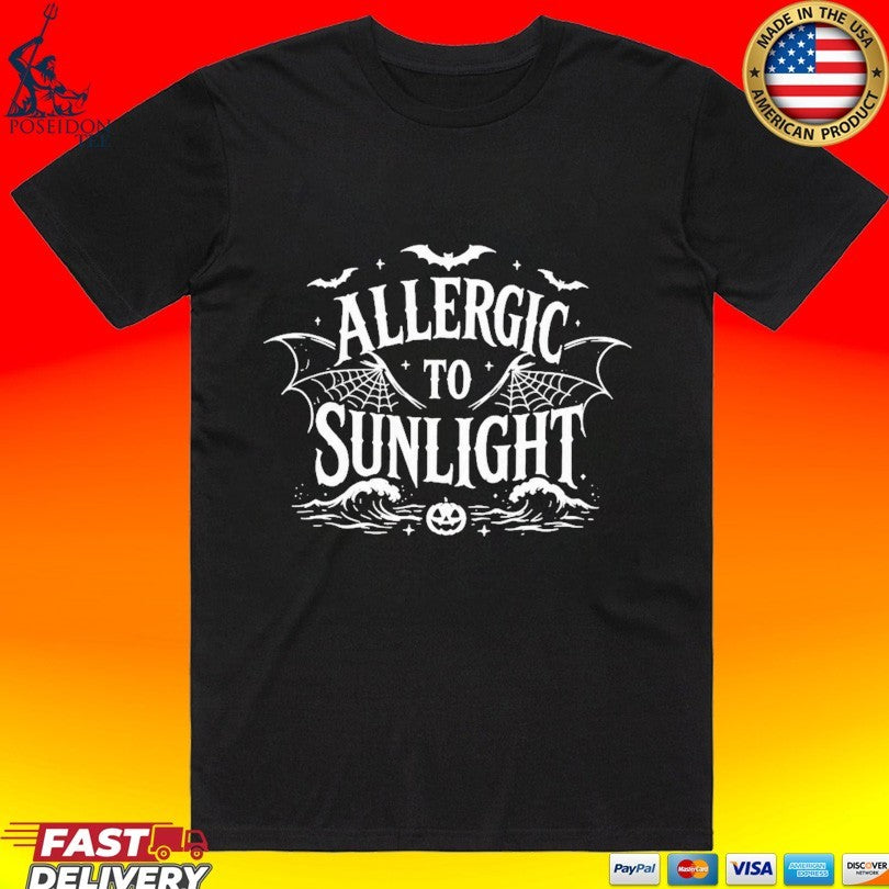 Allergic To Sunlight Halloween 2026 Shirt