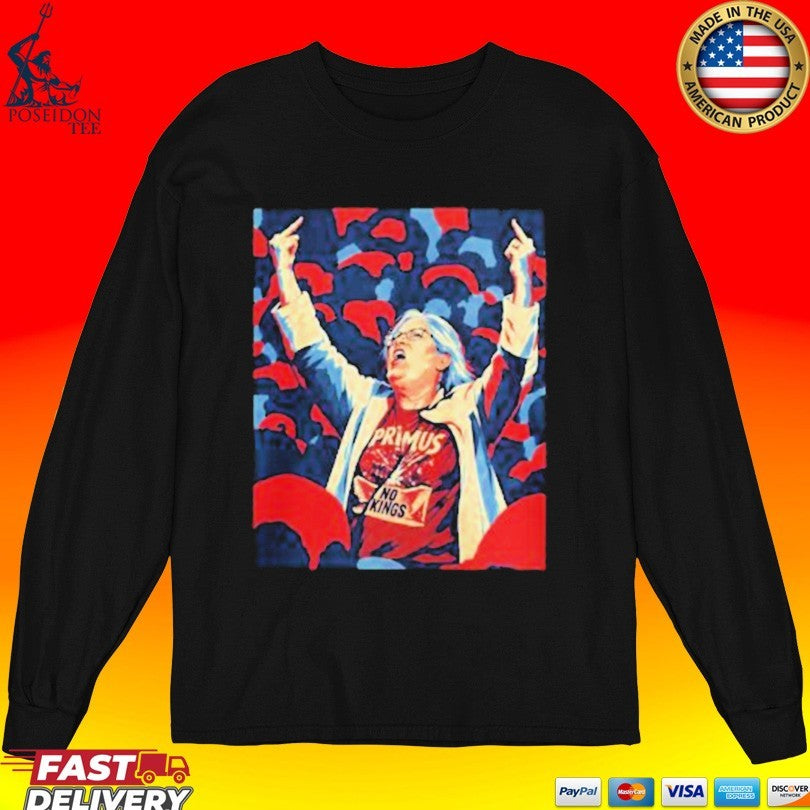 Aunt Sue Primus No Kings Middle Finger Shirt