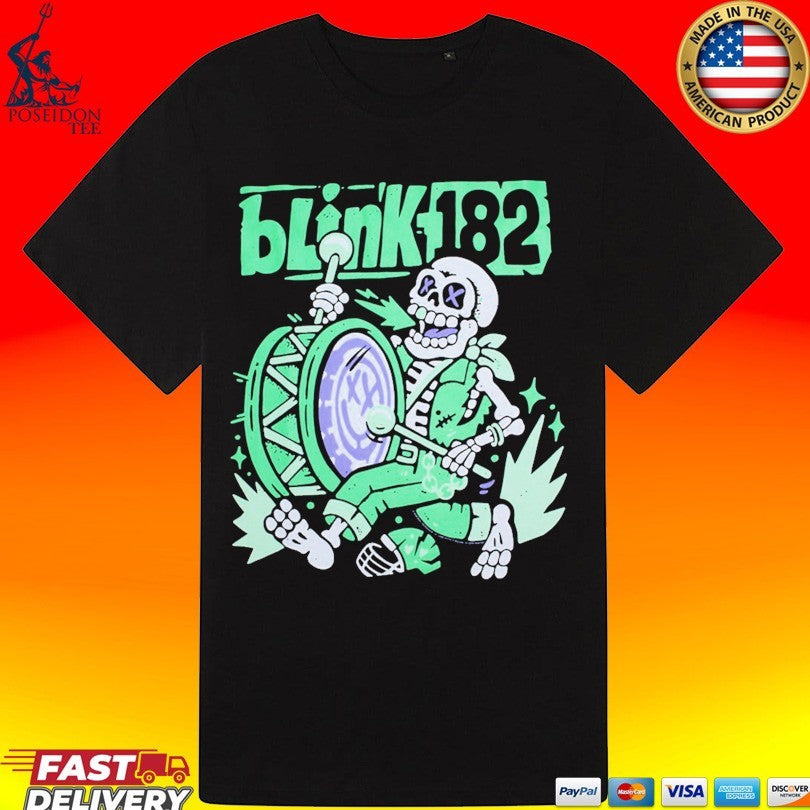 Blink 182 Skeleton Drum Shirt