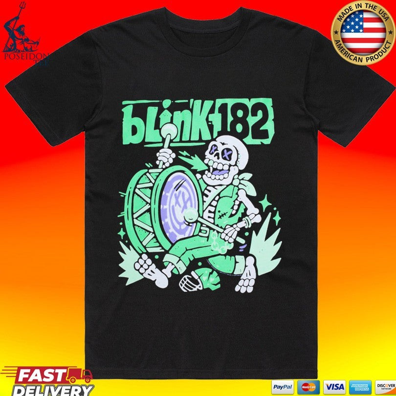 Blink 182 Skeleton Drum Shirt