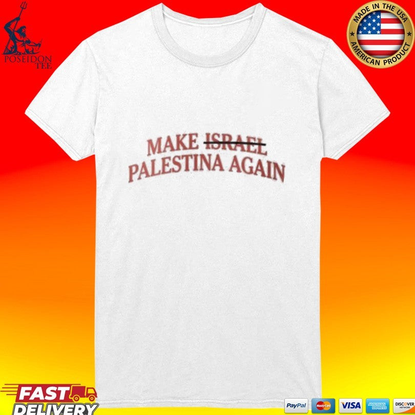 Kanye West with Make Not Israel Palestina Again Shirt