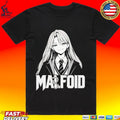 Malfroid Monochrome Manga Girl Chain Logo Shirt