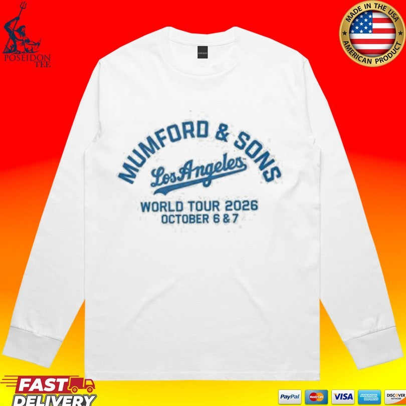Mumford And Sons Los Angeles Ca 2026 Exclusive Event Prizefighter Tour October 6 7 2026 Shirt