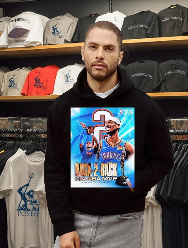 Shai Gilgeous Alexander 2026 Back 2 Back Kia Nba Mvp Shirt