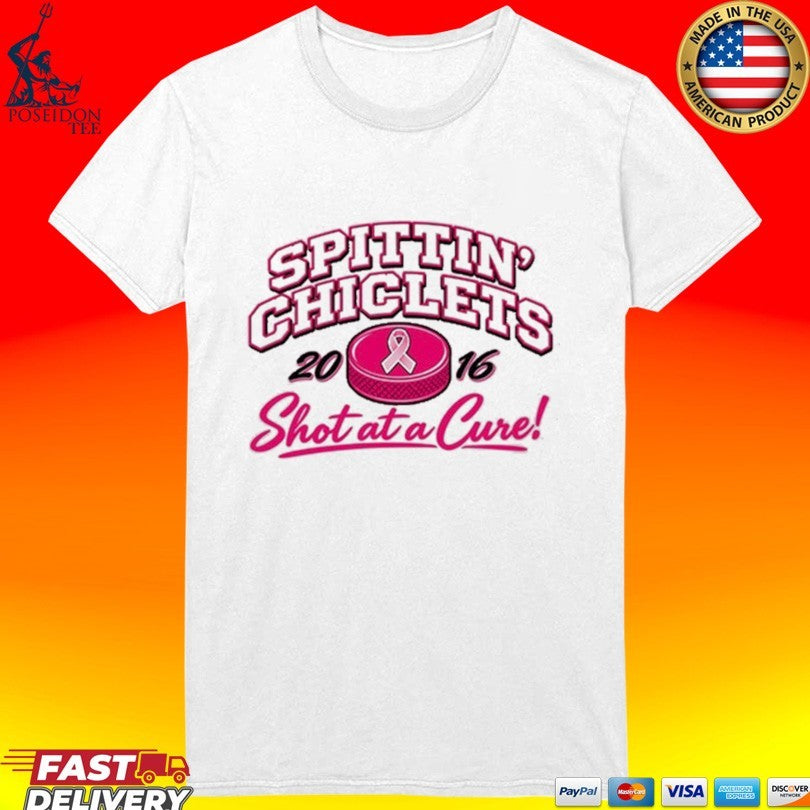 Spittin Chiclets 2026 Shot At A Cure X Move Over Breast Cancer Shirt