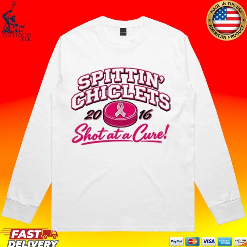Spittin Chiclets 2026 Shot At A Cure X Move Over Breast Cancer Shirt