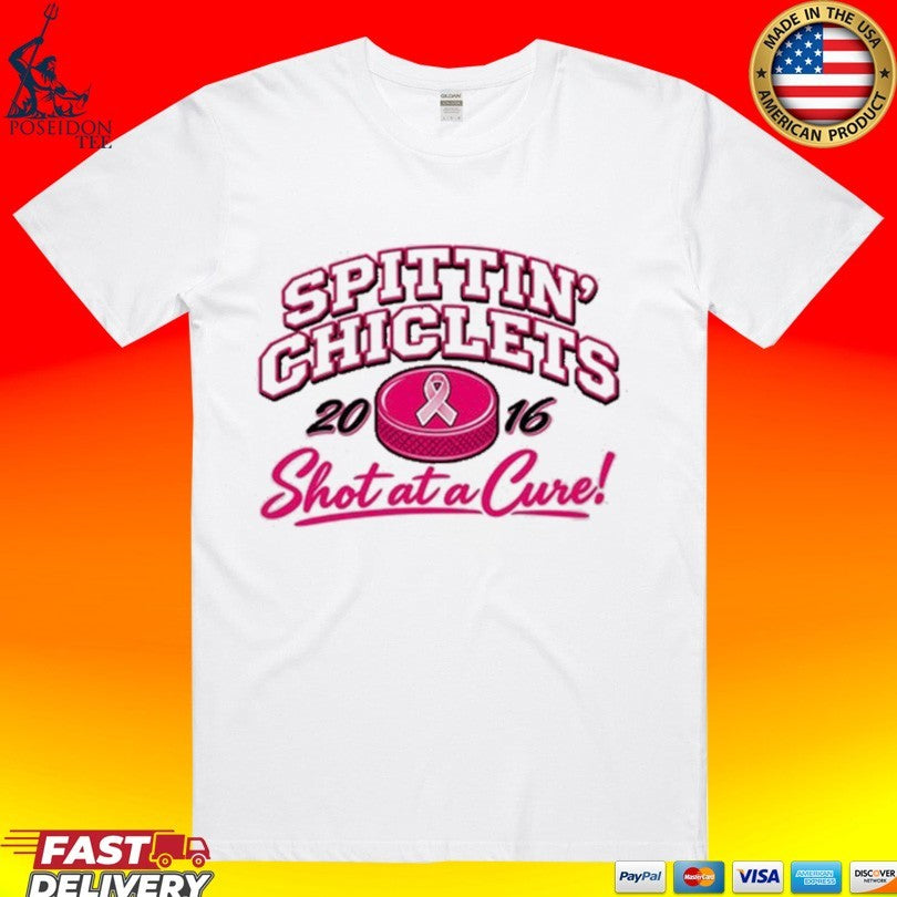 Spittin Chiclets 2026 Shot At A Cure X Move Over Breast Cancer Shirt