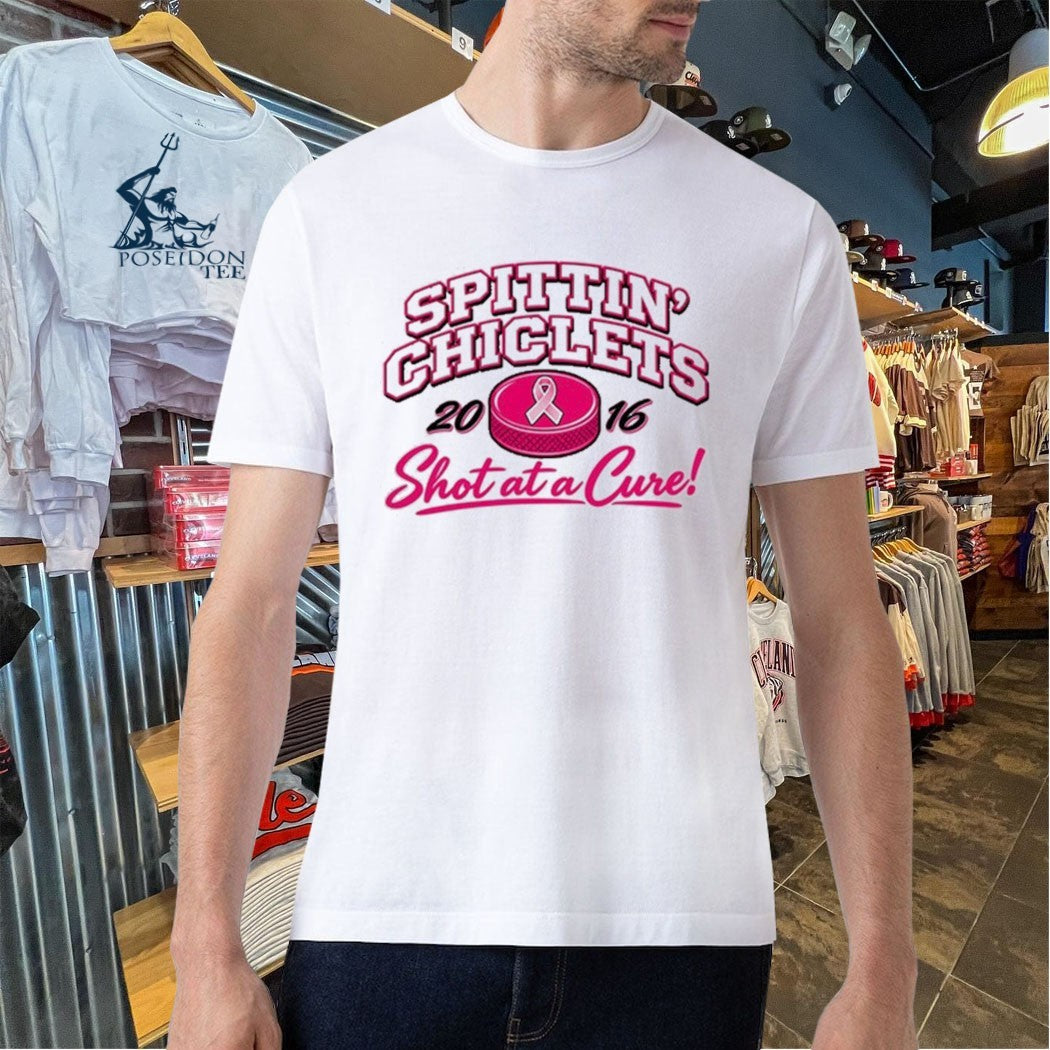 Spittin Chiclets 2026 Shot At A Cure X Move Over Breast Cancer Shirt