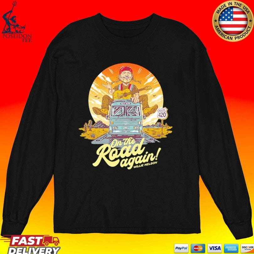 Willie Nelson On The Road Again Shirt