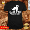 Original I Like Dogs More Than People Bernese Mountain Puppies Shirt