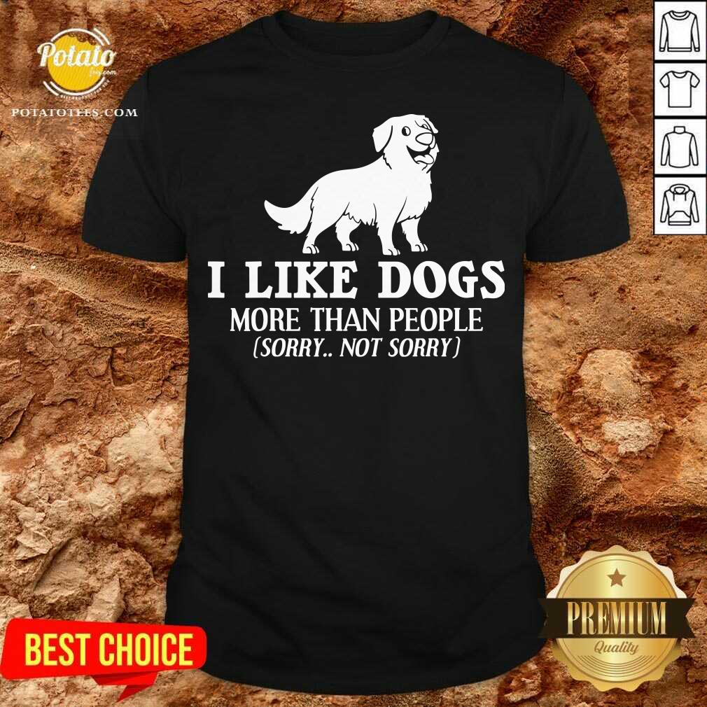 Original I Like Dogs More Than People Bernese Mountain Puppies Shirt
